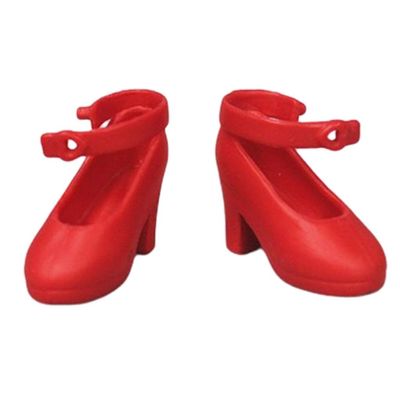 Gazechimp Plastic Girl Doll Shoes for Blythe Licca//Azone Dress Up Outfits Accs , Red