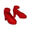 Gazechimp Plastic Girl Doll Shoes for Blythe Licca//Azone Dress Up Outfits Accs , Red view 3
