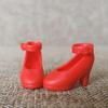 Gazechimp Plastic Girl Doll Shoes for Blythe Licca//Azone Dress Up Outfits Accs , Red view 4