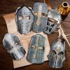 Frienda 12 Pcs Knight Masks for Kids Medieval Party Decor Paper Knight Helmets Masquerade Mardi Gras Mask Costume Gift Accessories view 3