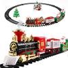 Christmas Electric Toy Train Set, Train Toy Set Track Elevated with Locomotive Santa Claus Snowman Xmas Tree, Easy Assemble Electric Train Set for Kids Boys Girls view 1