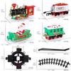 Christmas Electric Toy Train Set, Train Toy Set Track Elevated with Locomotive Santa Claus Snowman Xmas Tree, Easy Assemble Electric Train Set for Kids Boys Girls view 3