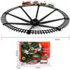 Christmas Electric Toy Train Set, Train Toy Set Track Elevated with Locomotive Santa Claus Snowman Xmas Tree, Easy Assemble Electric Train Set for Kids Boys Girls view 4