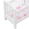Baby Doll Bed, Doll House Furniture Toys Wooden Doll Crib Cute Glossy Vivid Dollhouse Miniature Bedroom Crib for 1:12 Dollhouse White Dollhouse Crib Baby Doll Bed view 3