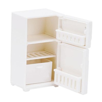 Mini Refrigerator Decoration Fashion Furniture Model for 1:6 Dollhouse, White