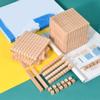 Gazechimp Montessori DIY Wooden Base Ten Blocks Math Manipulative Early Math Learning, Package C view 3