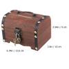 GANAZONO Retro Treasure Chest Piggy Bank with Lock and Key Vintage Money Bank Storage Box for Adults and Kids Home Decor 5.34X3.93X3.54 Inches view 2