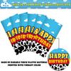 6 Pack Cartoon Story Birthday Party Supplies Cow Pattern Printed Table Cover Blue Sky and White Cloud Tablecloths Cow Birthday Party Decoration for Boy Girl Kid Birthday Party Decor 54 x 108 inch view 2