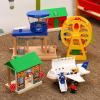 Gazechimp Wooden Train Railway Track Accessories, Barricade Station view 3