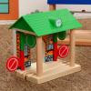 Gazechimp Wooden Train Railway Track Accessories, Barricade Station view 4