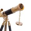 Nautical Vintage Double Barrel Brass Nautical High Magnification Telescope Adjustable Leather Tripod Stand Scope view 3
