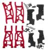 RCMYou Aluminum Suspension Arms Upgrades Part for 1/8 Sledge 4WD #95076-4, 4pcs Alloy Front Rear Swing Arm Hops Up w/Carbon Fibre Dust-Proof Protection Plate,Red view 1