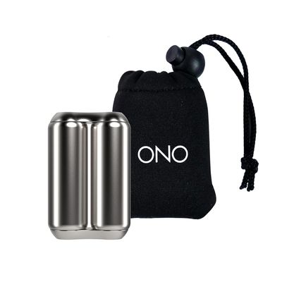 ONO Roller - Handheld Fidget Toy for Adults | Help Relieve Stress, Anxiety, Tension | Promotes Focus, Clarity | Compact, Portable Design (Natural, Mini Size - Stainless Steel)