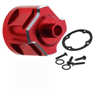 RCMYou RC Alloy Front Middle Rear Diff Housing Differential Gears Housing Universal Carrier Upgrades Part for 1/8 Sledge 4WD,Hops up for Sledge Monster Truck #95076-4,Replace #9581,Red