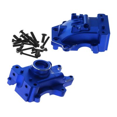 RCMYou Aluminum Gear Box Upgrades Part for 1/8 Sledge 4WD,Front Rear Universal Gear Box Housing, RC Alloy Gearbox Hops up for Sledge Monster Truck RC Car #95076-4,Replace #9529, Navy Blue