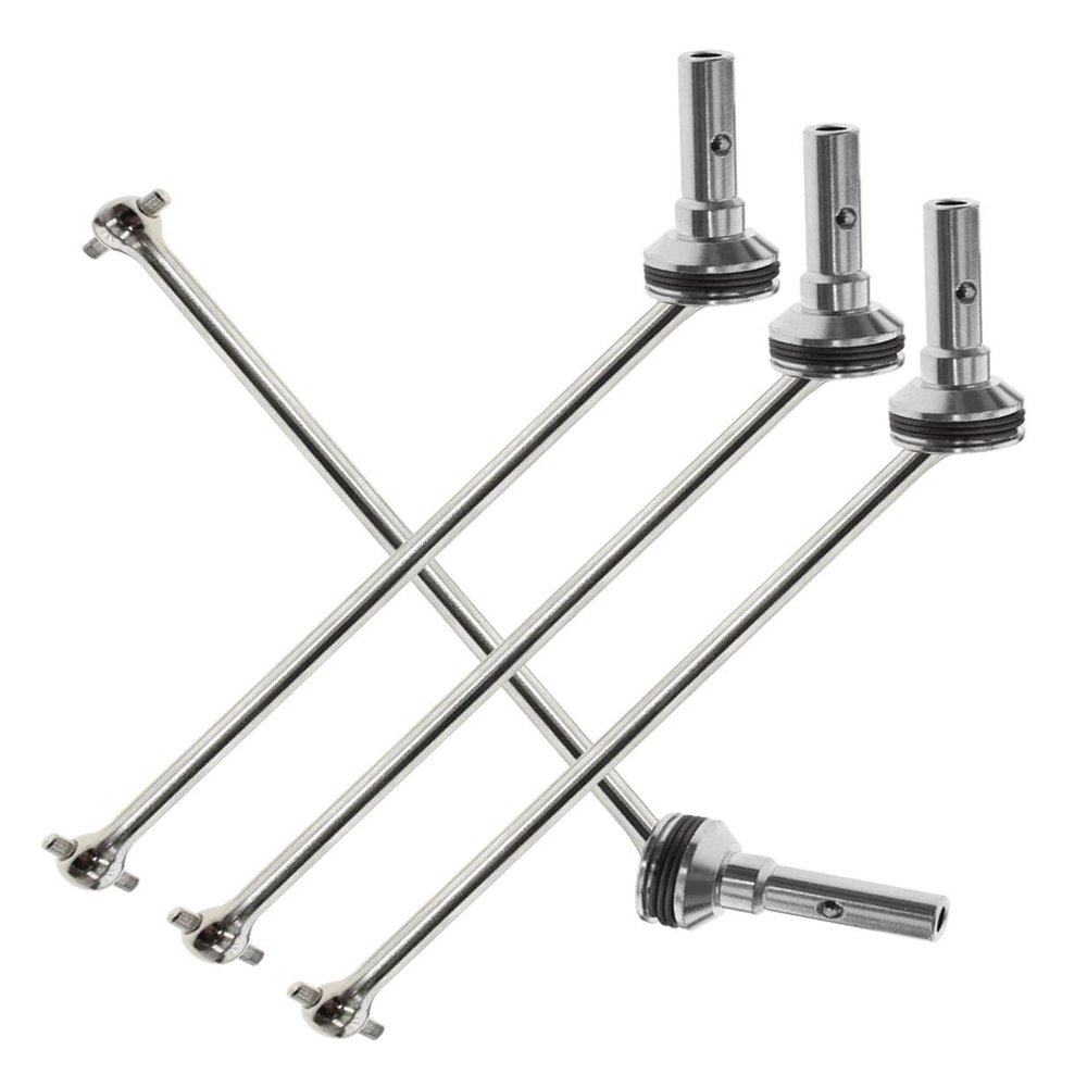 RCMYou RC Drive Shaft CVD Upgrades Part for 1/8 Sledge 4WD #95076-4, 4pcs Front Rear Harden Steel #45 Hops Up for 1/8 4WD Sledge Monster Truck 95076-4,Silver