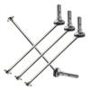 RCMYou RC Drive Shaft CVD Upgrades Part for 1/8 Sledge 4WD #95076-4, 4pcs Front Rear Harden Steel #45 Hops Up for 1/8 4WD Sledge Monster Truck 95076-4,Silver view 1