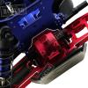 RCMYou Aluminum Gear Box Upgrades Part for 1/8 Sledge 4WD,Front Rear Universal Gear Box Housing, RC Alloy Gearbox Hops up for Sledge Monster Truck RC Car #95076-4,Replace #9529, Red view 4
