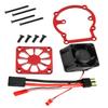 RCMYou RC Motor Heatsink w/Cooling Fan Upgrades Part for 1/8 Sledge 4WD #95076-4, Aluminum Cooling Fan Motor Heatsink Hops Up for 1/8 4Wd Sledge Monster Truck,Red view 1
