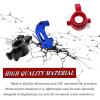 RCMYou RC Alloy Caster Block & Steering Blocks & Rear Stub Axle Carriers Upgrades Part for 1/8 Sledge 4WD, Hops up for Sledge 4WD Monster Truck #95076-4,Replace #9537,#9532,#9552,Red view 3