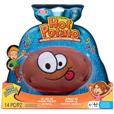 Alex Toys Ideal Hot Potato Electronic Musical Passing Kids Party Game, Dont Get Caught with the Spud When the Music Stops! Ages 4+, 2-6 Players, Brown