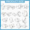 Macarrie 20 Pieces Polar Bear Animal Toy Figurines Set Includes Baby Bears 3D Model Educational Toys Cake Toppers Christmas Birthday Gift for Boys and Girls Craft Home Decoration view 2