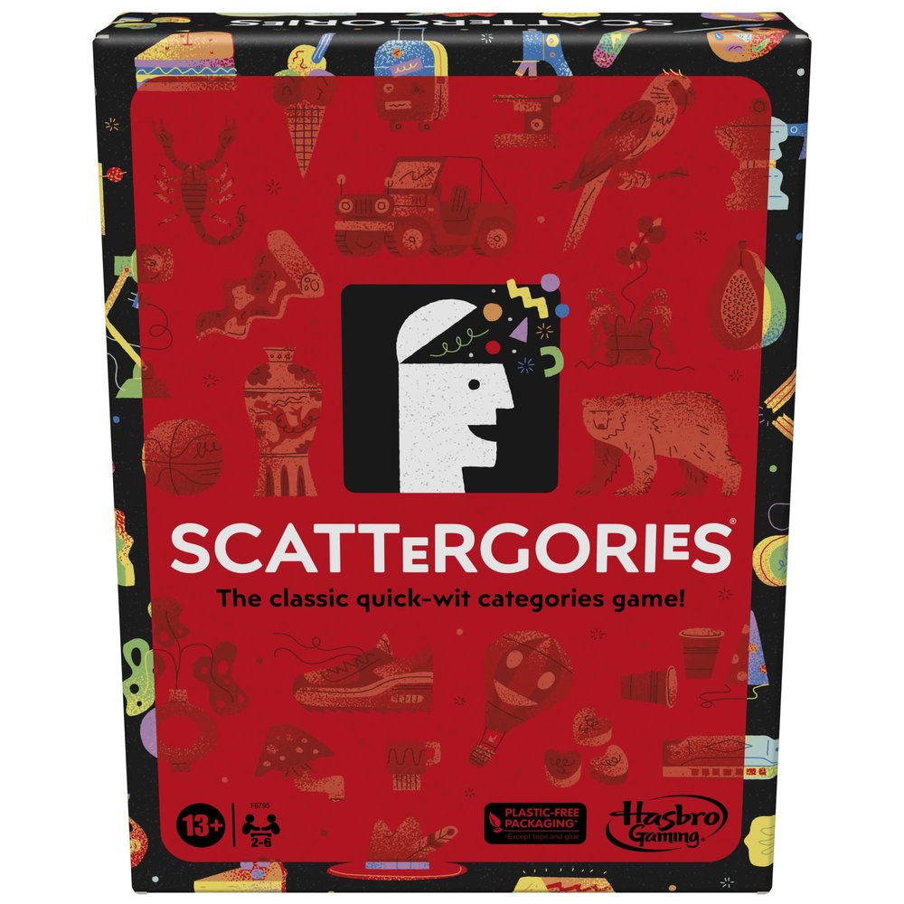 Hasbro Gaming Scattergories Classic Game, Party Game for Adults and Teens Ages 13 and up, Board Game for 2+ Players