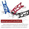 RCMYou Aluminum Suspension Arms Upgrades Part for 1/8 Sledge 4WD #95076-4, 4pcs Alloy Front Rear Swing Arm Hops Up w/Carbon Fibre Dust-Proof Protection Plate,Black view 3