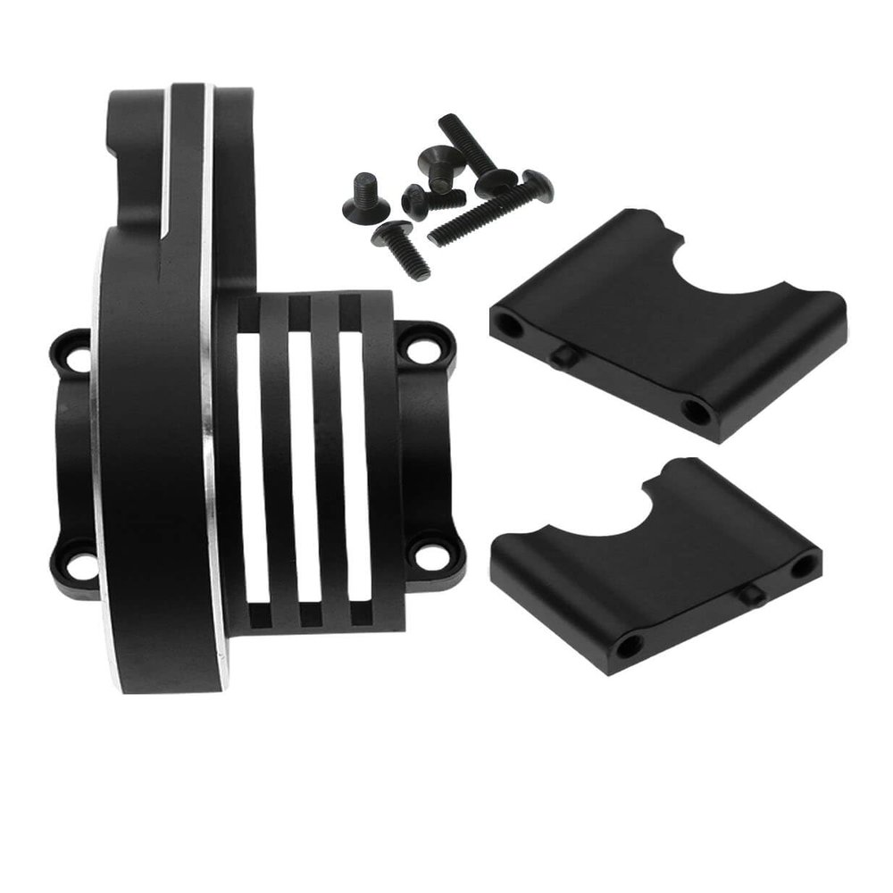 RCMYou RC Aluminum Main Gear Cover Alloy Upgrades Part for 1/8 Sledge 4WD,Hops up for Sledge 4WD Monster Truck RC Car #95076-4,Replace #9584,Black