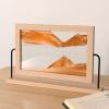 LFFH Quicksand Painting, Moving Sand Art Picture Sandscape, Flowing Sand Motion Scenery 3D Glass Desktop Room Ornament Craft (Color : Yellow, Size : 29x21cm) view 1