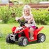 OLAKIDS Kids Ride On ATV, 6V Electric Vehicle for Toddlers, 4 Wheeler Battery Powered Motorized Quad Toy Car for Boys Girls with LED Lights, Horn (Garnet) view 2