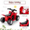 OLAKIDS Kids Ride On ATV, 6V Electric Vehicle for Toddlers, 4 Wheeler Battery Powered Motorized Quad Toy Car for Boys Girls with LED Lights, Horn (Garnet) view 3