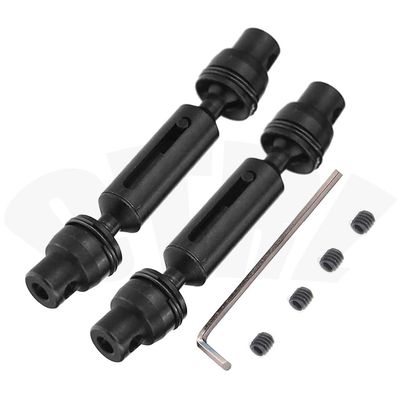 RC Car Metal Drive Shaft Cardan Shaft 1/16 WPL B14 B24 C24 C34 B16 B36 6WD D12 MN40 D90 D91 99S Common Parts for Crawler Trucks ( Color : Black A )