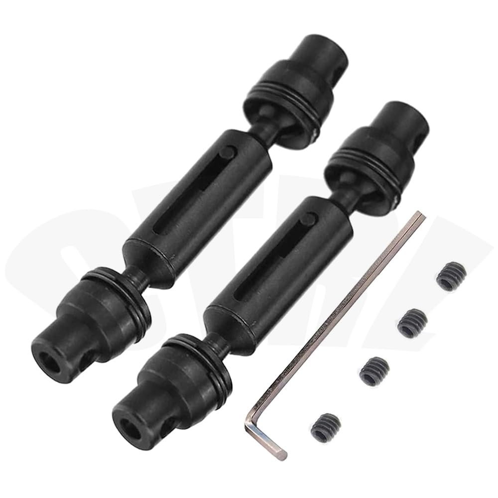 RC Car Metal Drive Shaft Cardan Shaft 1/16 WPL B14 B24 C24 C34 B16 B36 6WD D12 MN40 D90 D91 99S Common Parts for Crawler Trucks ( Color : Black A )
