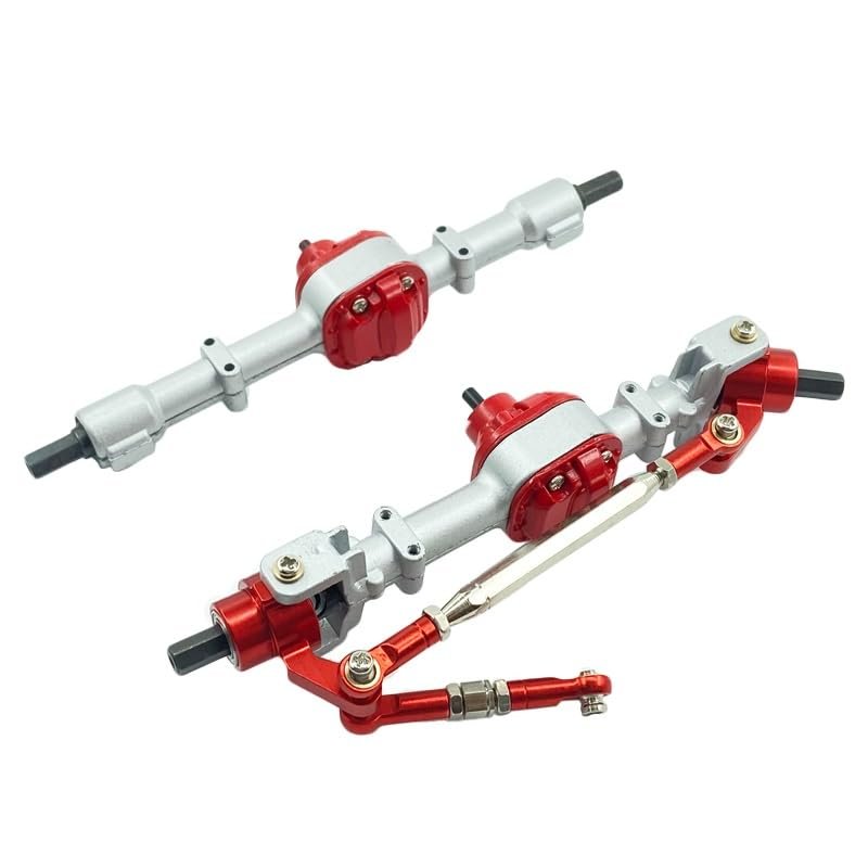 Greendhat RC Car Metal Gear Front&Rear Bridge Axle Set for MN D90 D91 D96 99S FJ45 1/12 RC Car Upgrade Parts Accessories ( Color : Silver Front -Rear )