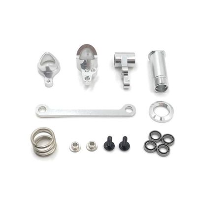 Greendhat Steering Clutch Assembly Steering Servo Saver Complete Upgrade Parts for WLtoys 144001 144002 124016 124018 124019 1/12 RC Car ( Color : Silver )