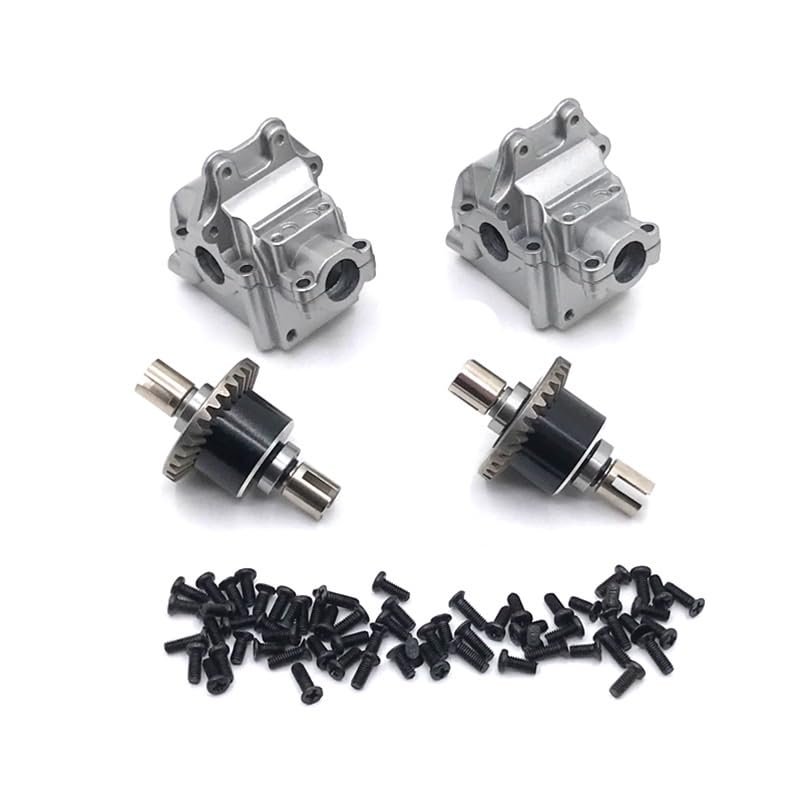 Greendhat Compatible with WLtoys 144010 144001 144002 124016 124017 124018 124019 Automotive Metal Upgrade Parts, Gearbox *2 & Differential *2 ( Color : 1 Set )