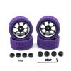 Greendhat Compatible with WLtoys WPL MN Model LC 1/18 1/16 1/14 1/12 RC Car Universal Modified Metal Wheel Tires, Cool Multi-Color Tire Skin Upgrade Parts ( Color : Purple ) view 1