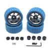 Greendhat Compatible with WLtoys WPL MN Model LC 1/18 1/16 1/14 1/12 RC Car Universal Modified Metal Wheel Tires, Cool Multi-Color Tire Skin Upgrade Parts ( Color : Blue ) view 1