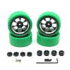 Greendhat Compatible with WLtoys WPL MN Model LC 1/18 1/16 1/14 1/12 RC Car Universal Modified Metal Wheel Tires, Cool Multi-Color Tire Skin Upgrade Parts ( Color : Blue ) view 2