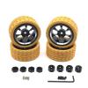 Greendhat Compatible with WLtoys WPL MN Model LC 1/18 1/16 1/14 1/12 RC Car Universal Modified Metal Wheel Tires, Cool Multi-Color Tire Skin Upgrade Parts ( Color : Yellow ) view 1