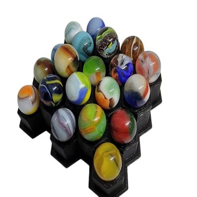 Multi Tier Marble Display Holds 20 marbles - 5/8" Marble Display Stands - Sphere Display