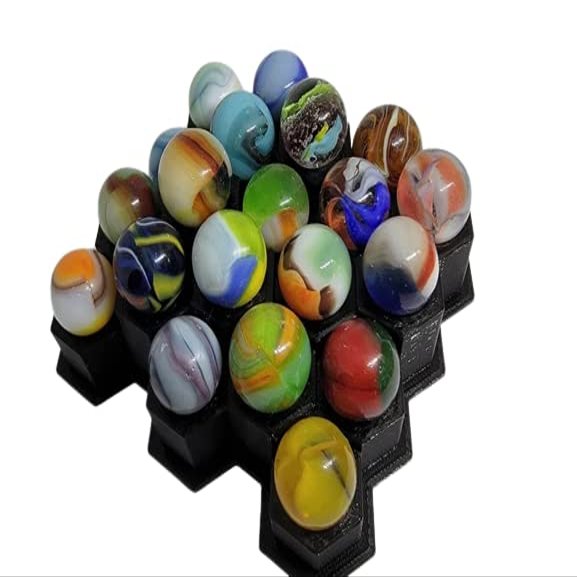 Multi Tier Marble Display Holds 20 marbles - 5/8" Marble Display Stands - Sphere Display