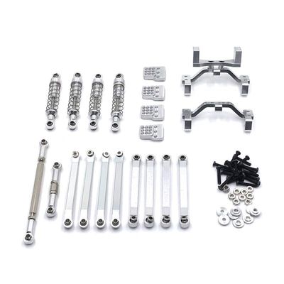 Greendhat MN Model 1/12 D90 D91 D96 MN98 MN99S RC Car Parts, Metal Upgrade & Modification 6-Piece Set, Including Shock Absorbers, etc. ( Color : Silver )