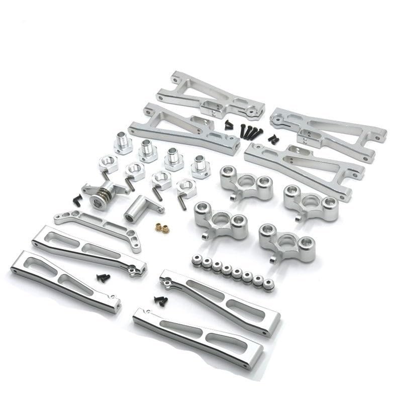 Compatible with JLB Golden Leopard 1/10 J3 RC Car Metal Upgrade Kit Including Original Car Accessory Numbers: EA1001 EA1002 EA1003 EA1009 EA1015 ( Color : Silver )