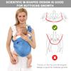 Baby Carrier Sling Wrap Ring, Soft Infant Baby Carriers for Newborn Toddlers Slings, Ergonomic Design Hug Strap for Newborns, Breathable Adjustable Multi-Functional Sling 8 to 36lbs-Blue view 2