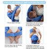 Baby Carrier Sling Wrap Ring, Soft Infant Baby Carriers for Newborn Toddlers Slings, Ergonomic Design Hug Strap for Newborns, Breathable Adjustable Multi-Functional Sling 8 to 36lbs-Blue view 4