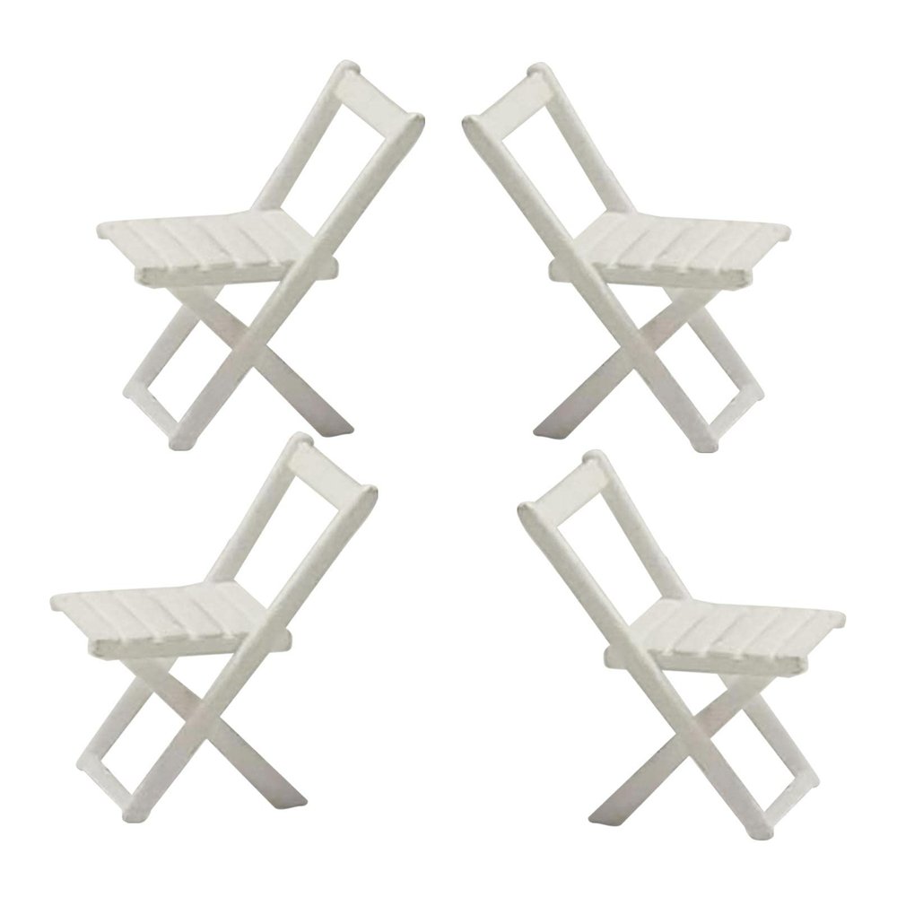 Gazechimp 4 Pieces 1/64 Tiny Chairs Sand Table Scenery Decoration for Micro Landscape DIY Projects Beach Scenery Decor