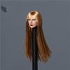 1/6 Scale Female Head Sculpt,European Sweet Girl Planted Hair Head Carved for 12inch PH TBL Action Figure Body Collection (E) view 2