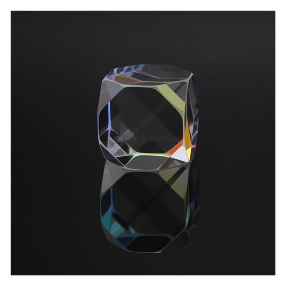 Prisms & Kaleidoscopes Cross Dichroic Prisma Dice Octahedral Beam Combiner Optical Decorative Cube Science Classroom Optics Kits